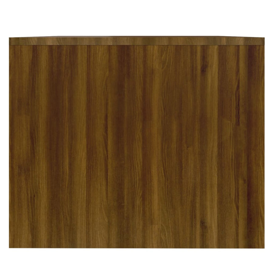 Salontafel 90X50X4,5 Cm Bewerkt Hout bruin eikenkleur