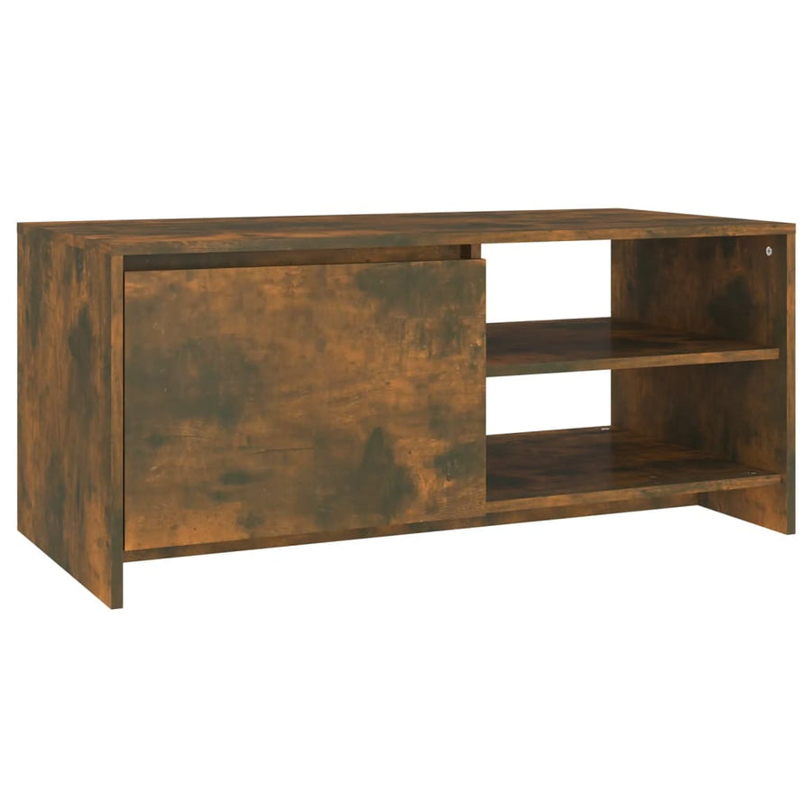 Salontafel 02X50X45 Cm Bewerkt Hout Kleurig Gerookt eiken