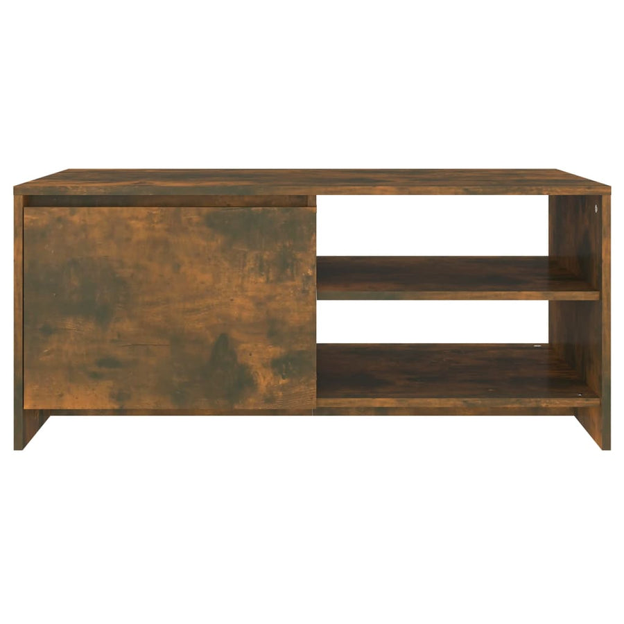 Salontafel 02X50X45 Cm Bewerkt Hout Kleurig Gerookt eiken