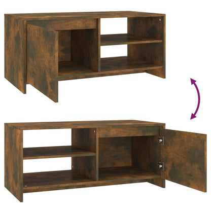 Salontafel 02X50X45 Cm Bewerkt Hout Kleurig Gerookt eiken