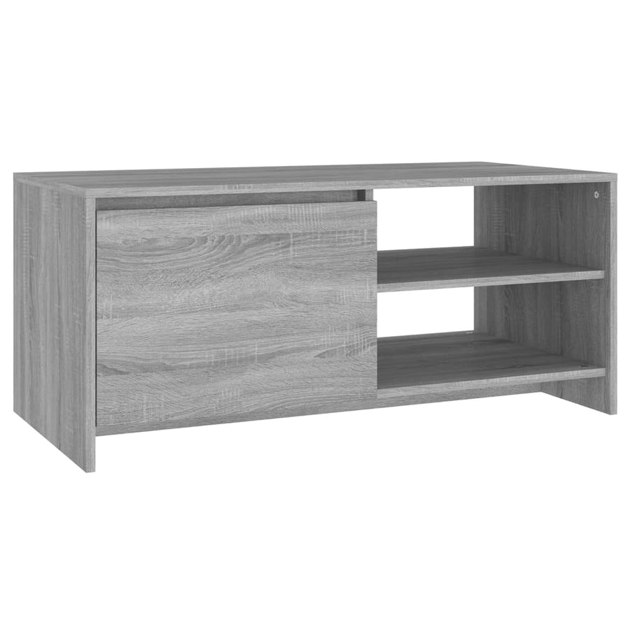 Salontafel 102X50X45 Cm Bewerkt Hout Eikenkleurig Grijs sonoma