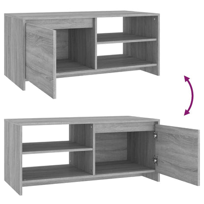 Salontafel 102X50X45 Cm Bewerkt Hout Eikenkleurig Grijs sonoma