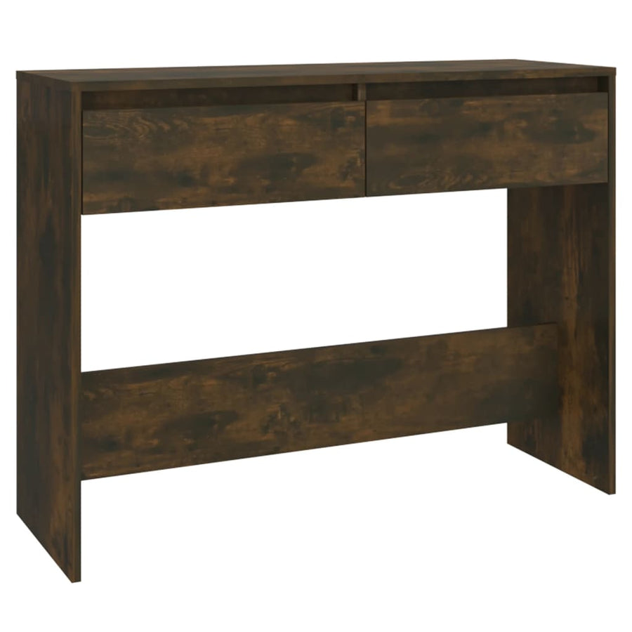 Wandtafel 100X35X76,5 Cm Bewerkt Hout Gerookt Eikenkleurig