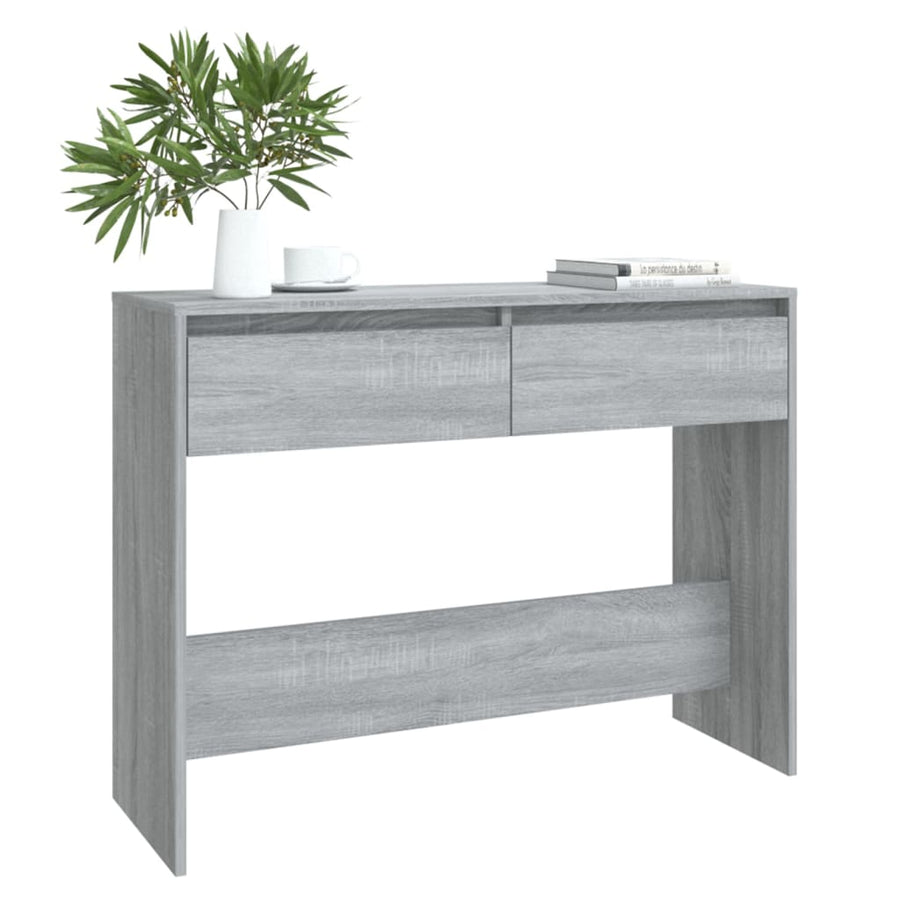 Wandtafel 100X35X76,5 Cm Bewerkt Hout Eikenkleurig Grijs sonoma