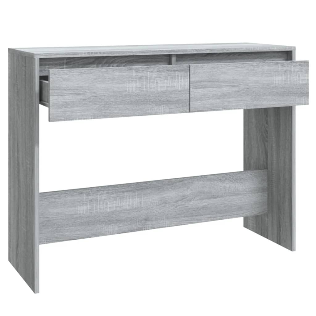 Wandtafel 100X35X76,5 Cm Bewerkt Hout Eikenkleurig Grijs sonoma