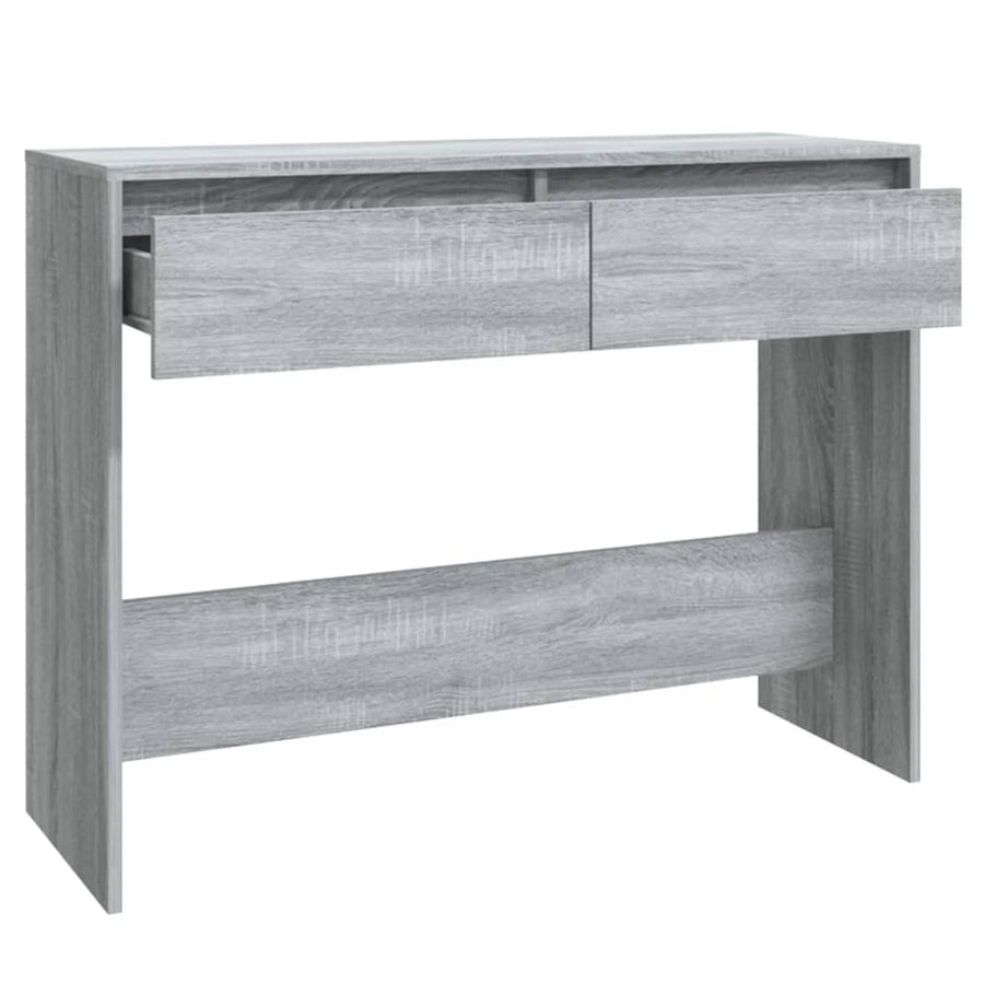 Wandtafel 100X35X76,5 Cm Bewerkt Hout Eikenkleurig Grijs sonoma