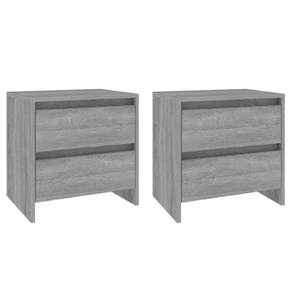 Nachtkastjes 45X34,5X44,5 Cm Spaanplaat Eiken 2 Grijs sonoma