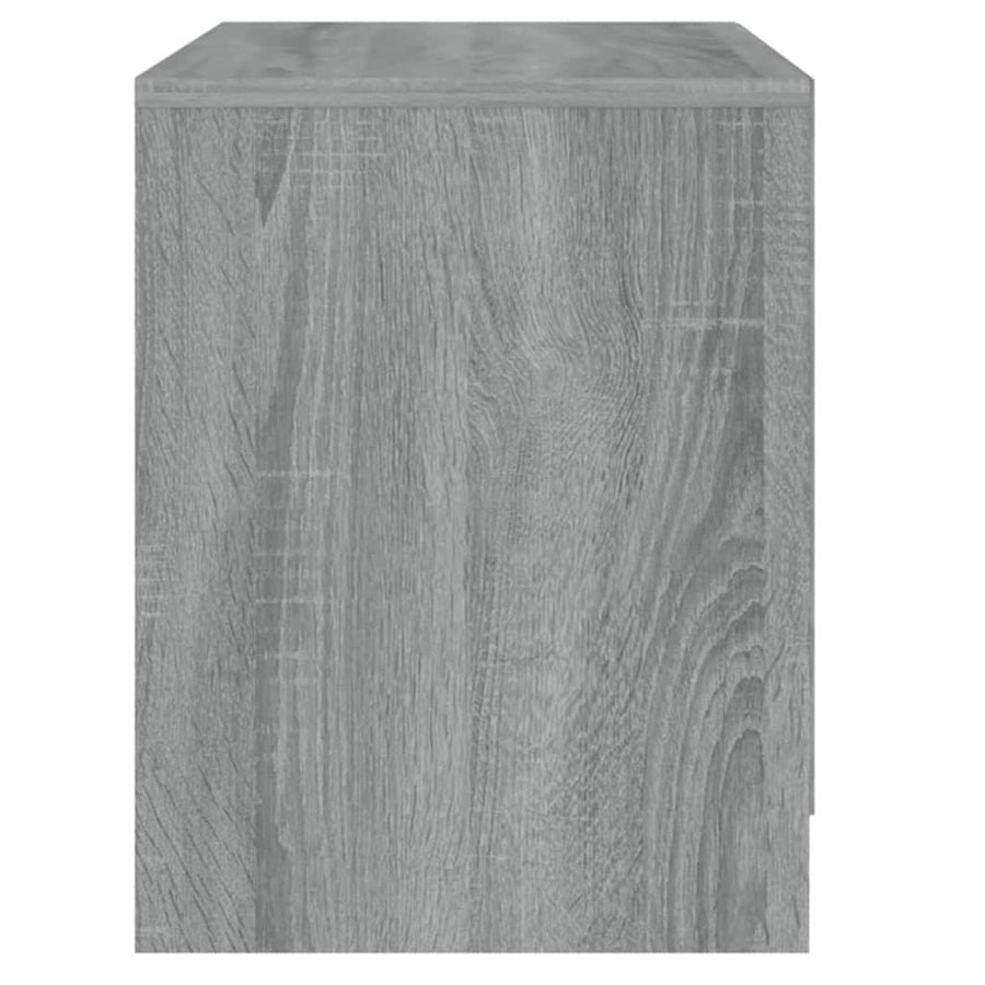 Nachtkastjes 45X34,5X44,5 Cm Spaanplaat Eiken 2 Grijs sonoma