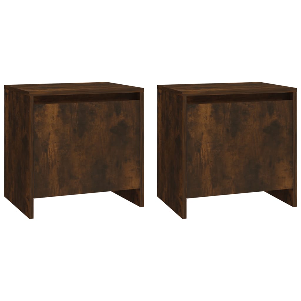 Nachtkastjes 45X34X44,5 Cm Spaanplaat Kleurig 2 Gerookt eiken