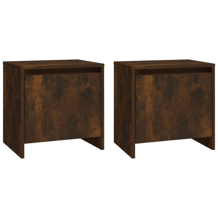 Nachtkastjes 45X34X44,5 Cm Spaanplaat Kleurig 2 Gerookt eiken