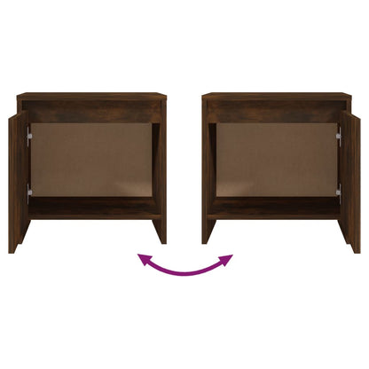 Nachtkastjes 45X34X44,5 Cm Spaanplaat Kleurig 2 Gerookt eiken