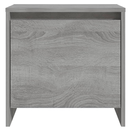 Nachtkastje 45X34X44,5 Cm Spaanplaat Eikenkleurig 1 Grijs sonoma