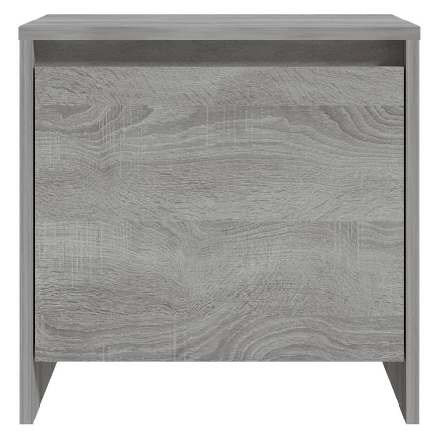 Nachtkastje 45X34X44,5 Cm Spaanplaat Eikenkleurig 1 Grijs sonoma
