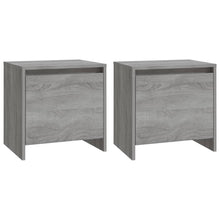 Nachtkastjes 45X34X44,5 Cm Bewerkt Hout Eiken 2 Grijs sonoma