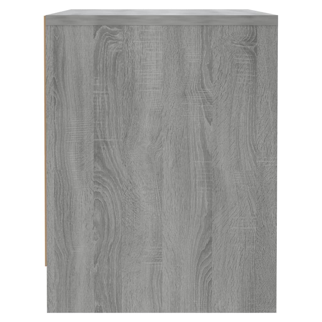 Nachtkastjes 45X34X44,5 Cm Bewerkt Hout Eiken 2 Grijs sonoma