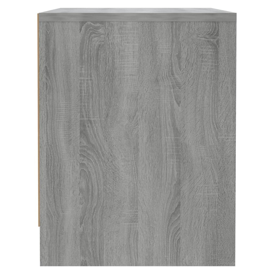 Nachtkastjes 45X34X44,5 Cm Bewerkt Hout Eiken 2 Grijs sonoma