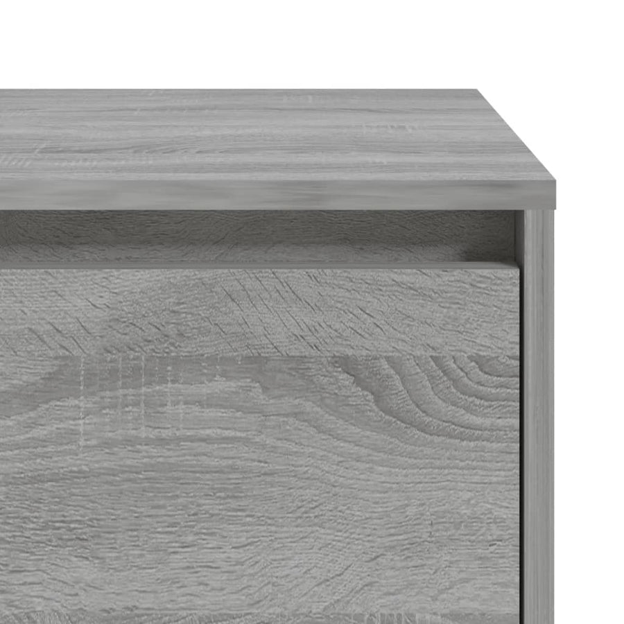 Nachtkastjes 45X34X44,5 Cm Bewerkt Hout Eiken 2 Grijs sonoma