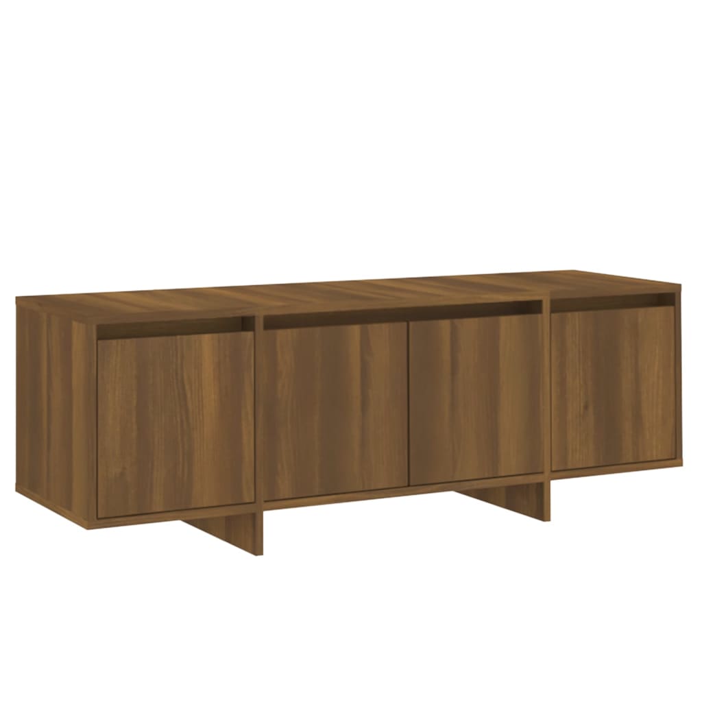 Tv-meubel 120x30x40,5 cm bewerkt hout bruin eikenkleur bruin eikenkleur