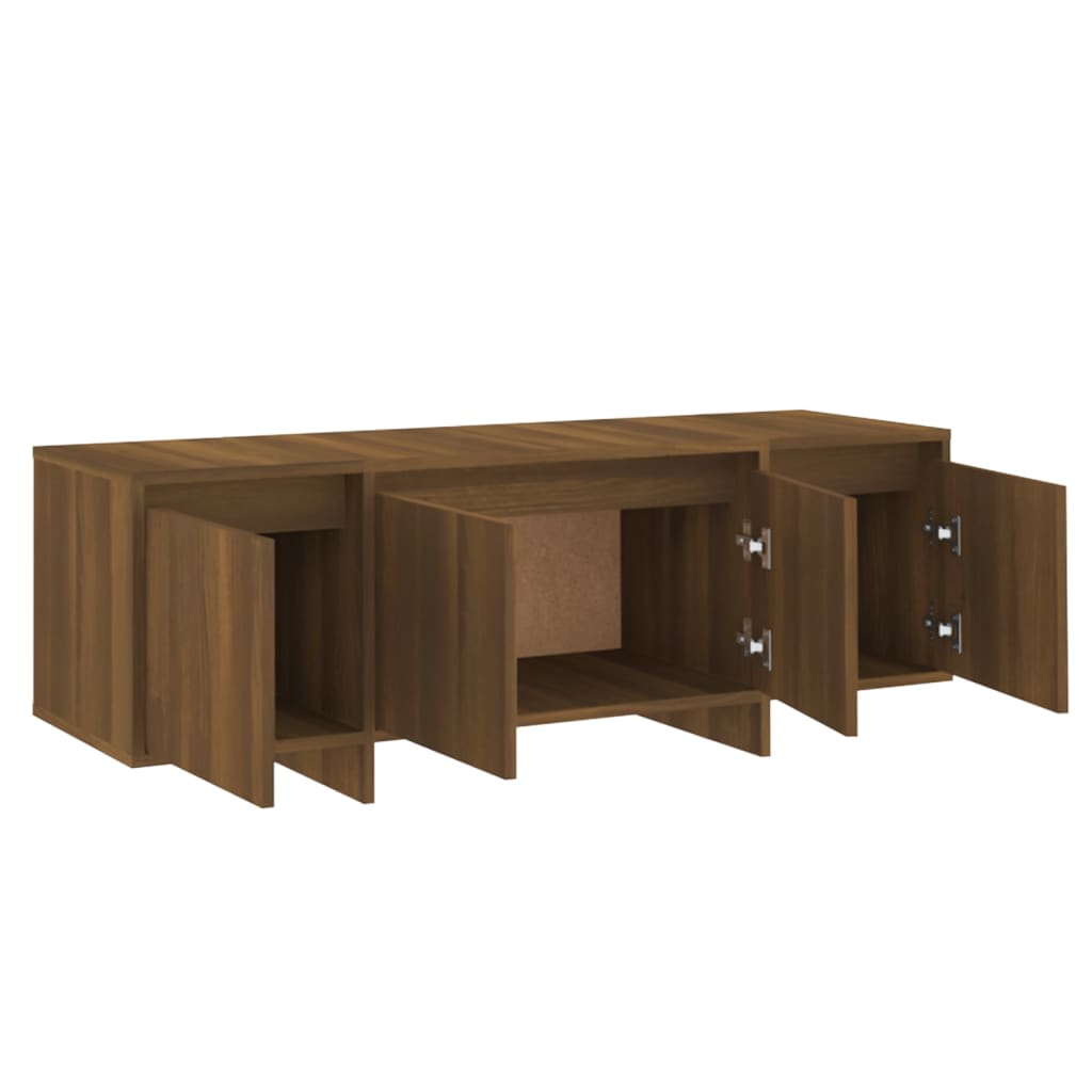 Tv-meubel 120x30x40,5 cm bewerkt hout bruin eikenkleur bruin eikenkleur