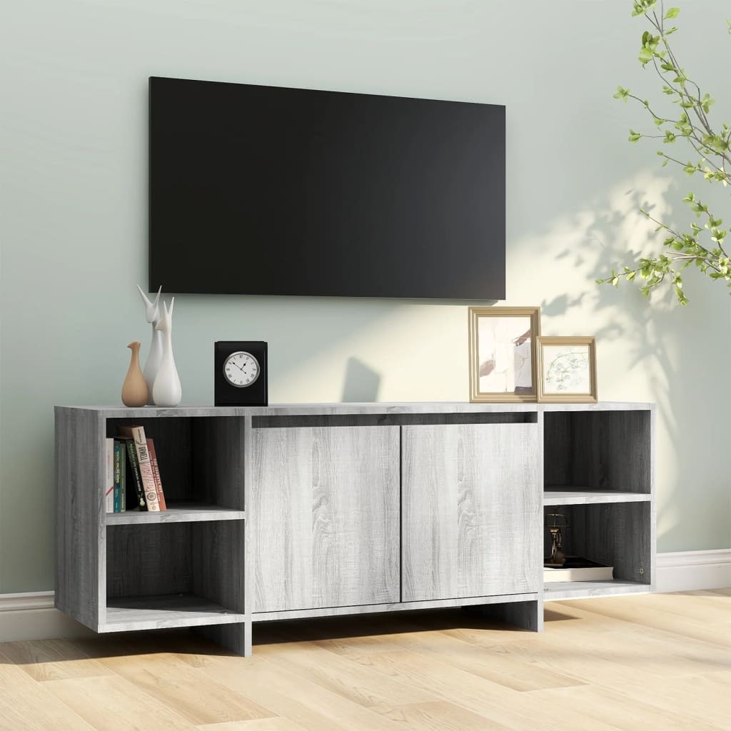Tv-Meubel 30X35X50 Cm Spaanplaat Eikenkleurig Grijs sonoma