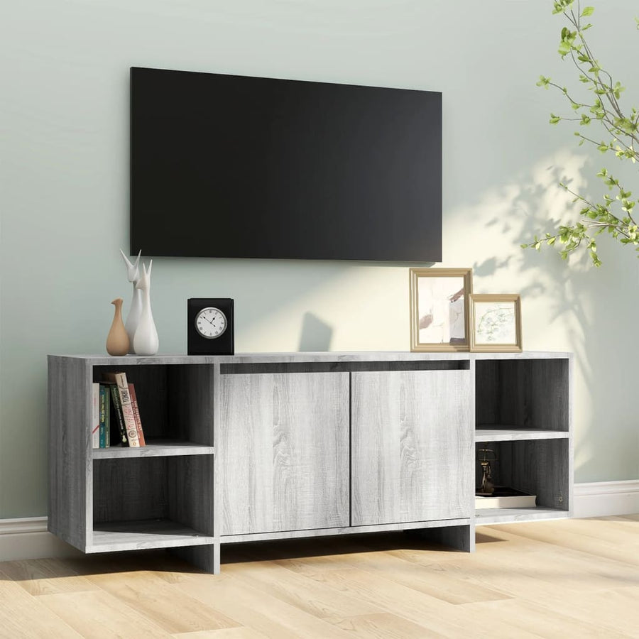 Tv-Meubel 30X35X50 Cm Spaanplaat Eikenkleurig Grijs sonoma