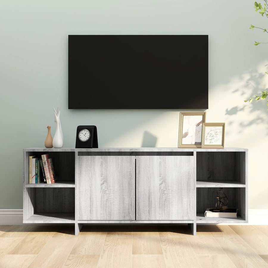 Tv-Meubel 30X35X50 Cm Spaanplaat Eikenkleurig Grijs sonoma