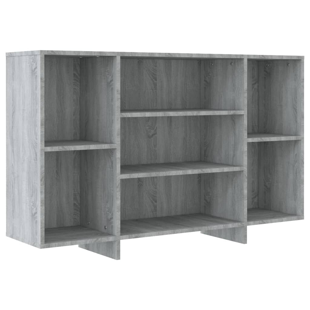 Dressoir 120x30x75 cm bewerkt hout grijs sonoma eikenkleurig