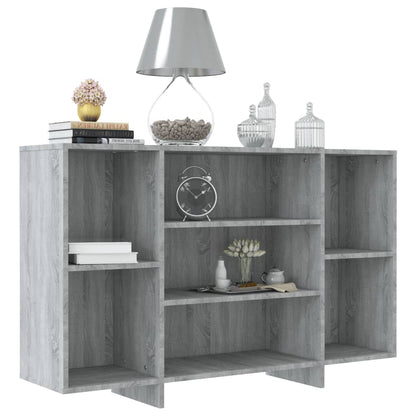 Dressoir 120x30x75 cm bewerkt hout grijs sonoma eikenkleurig