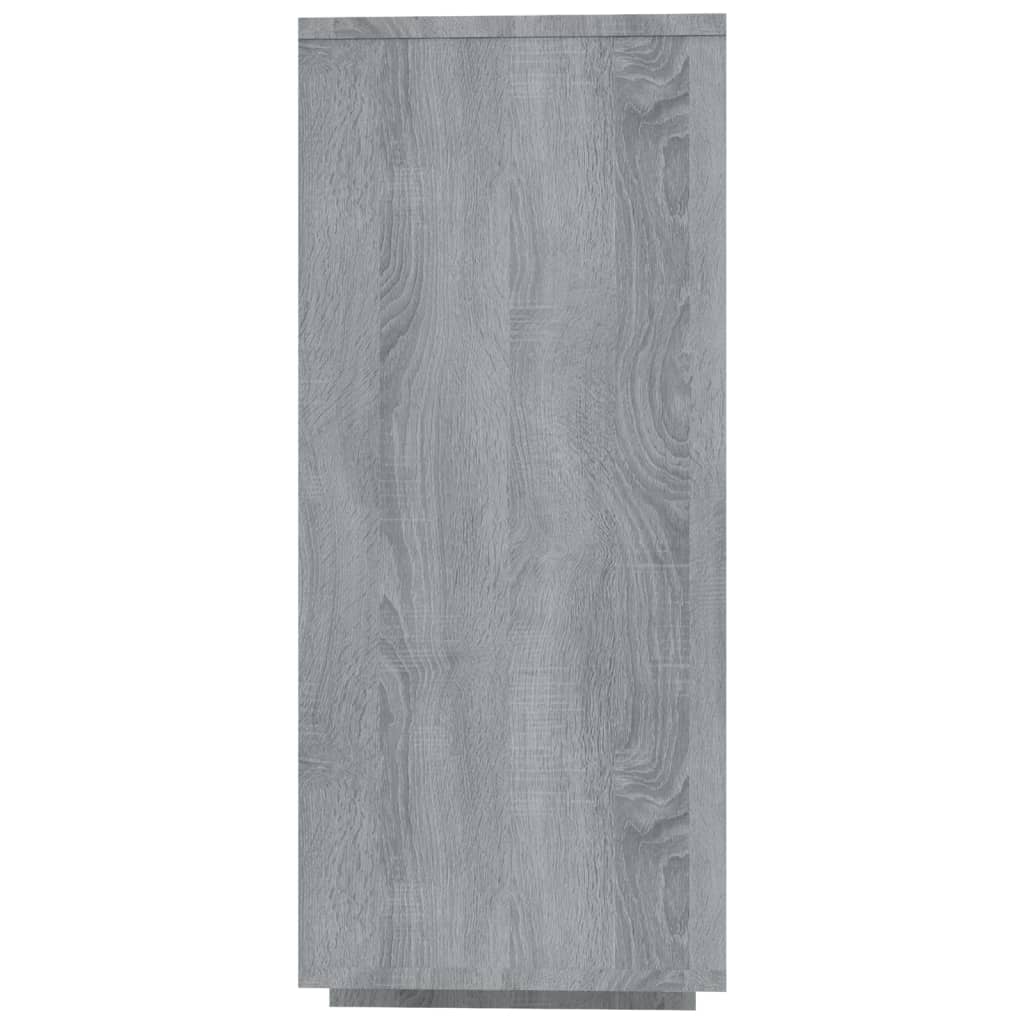 Dressoir 120x30x75 cm bewerkt hout grijs sonoma eikenkleurig
