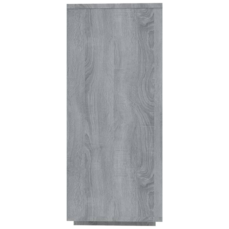 Dressoir 120x30x75 cm bewerkt hout grijs sonoma eikenkleurig