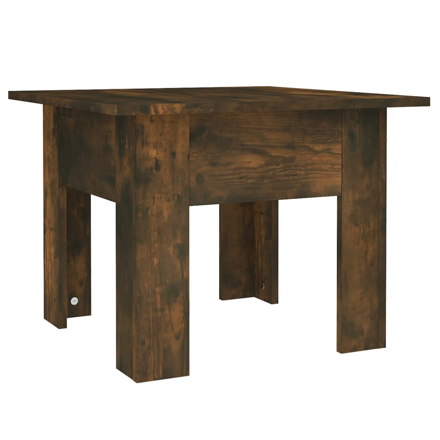 Salontafel 55x55x42 cm bewerkt hout gerookt eikenkleur
