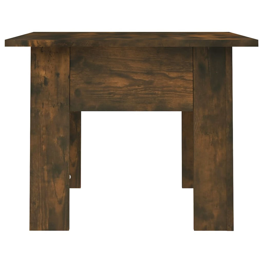Salontafel 55x55x42 cm bewerkt hout gerookt eikenkleur