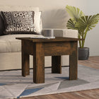 Salontafel 55x55x42 cm bewerkt hout gerookt eiken