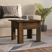 Salontafel 55x55x42 cm bewerkt hout gerookt eiken