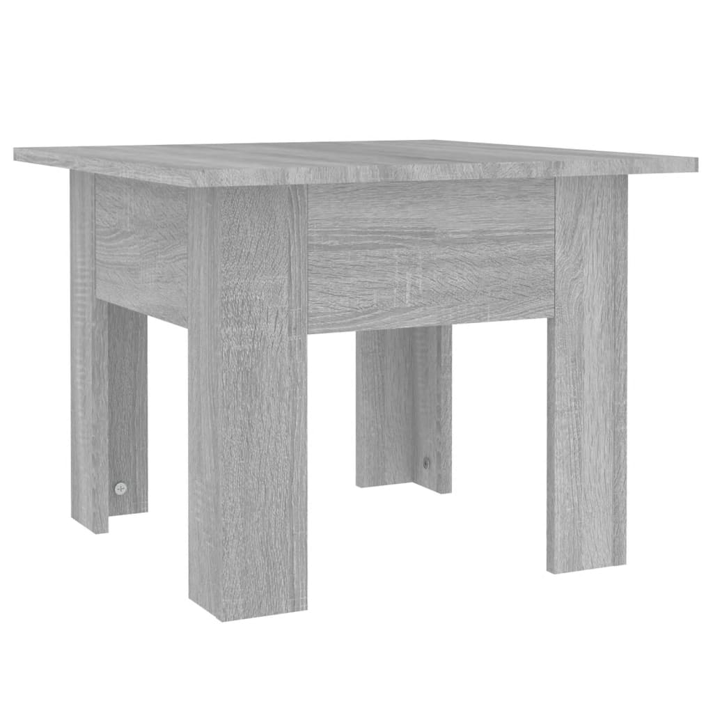 Salontafel 55x55x42 cm bewerkt hout grijs sonoma eikenkleurig