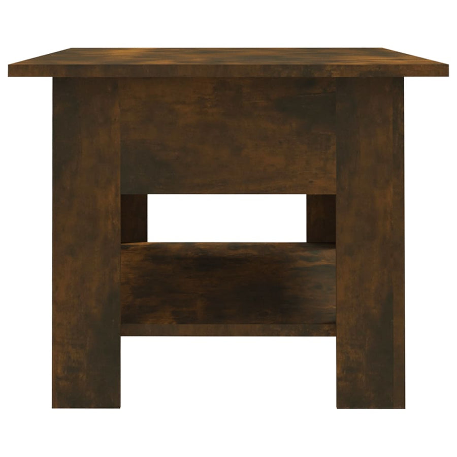 Salontafel 102X55X42 Cm Bewerkt Hout Gerookt Eikenkleurig