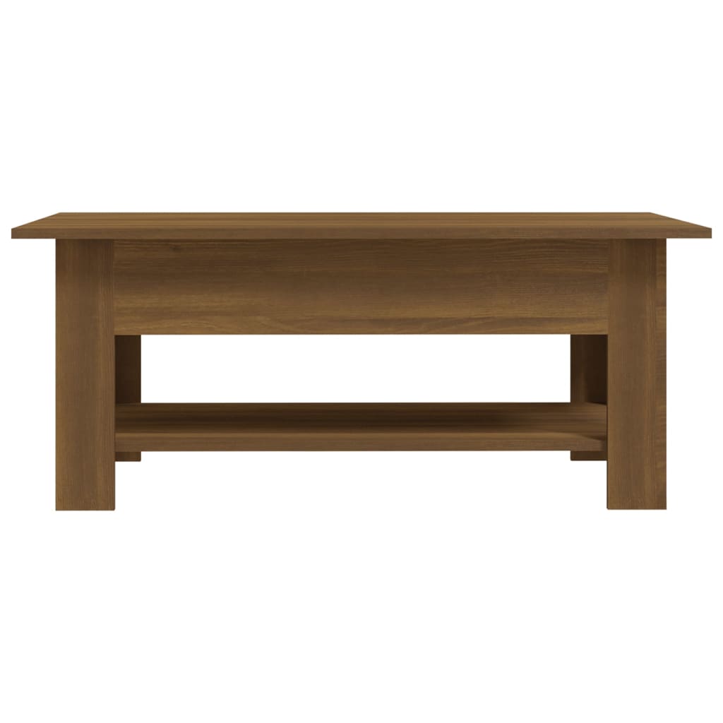 Salontafel 102x55x42 cm bewerkt hout bruin eikenkleur