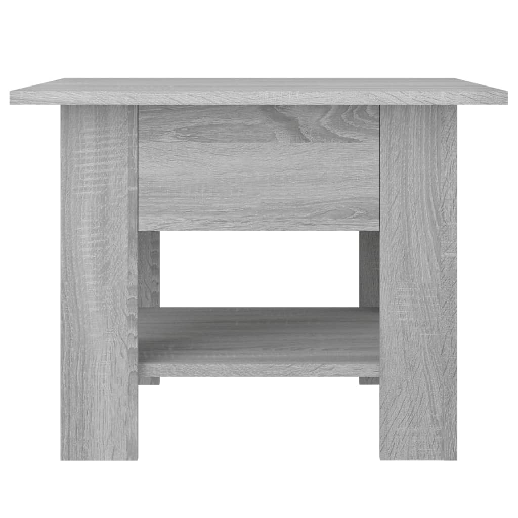 Salontafel 55x55x42 cm bewerkt hout grijs sonoma eikenkleurig
