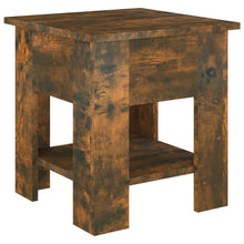 Salontafel 40X40X42 Cm Bewerkt Hout Kleurig Gerookt eiken