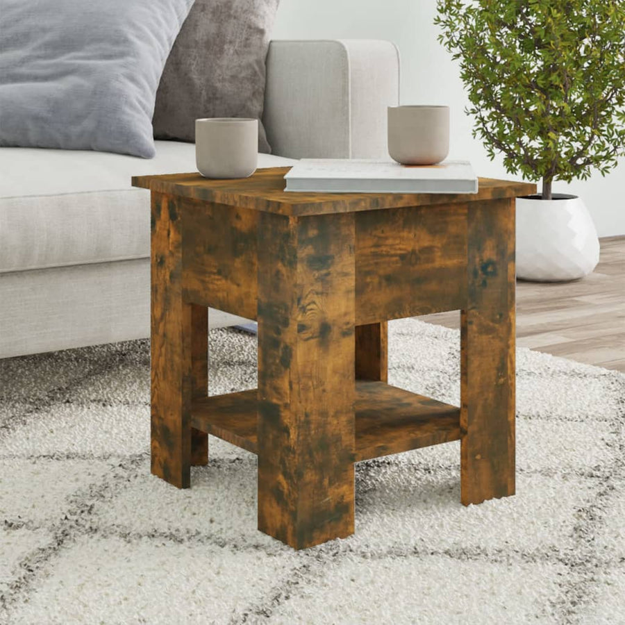 Salontafel 40X40X42 Cm Bewerkt Hout Zwart