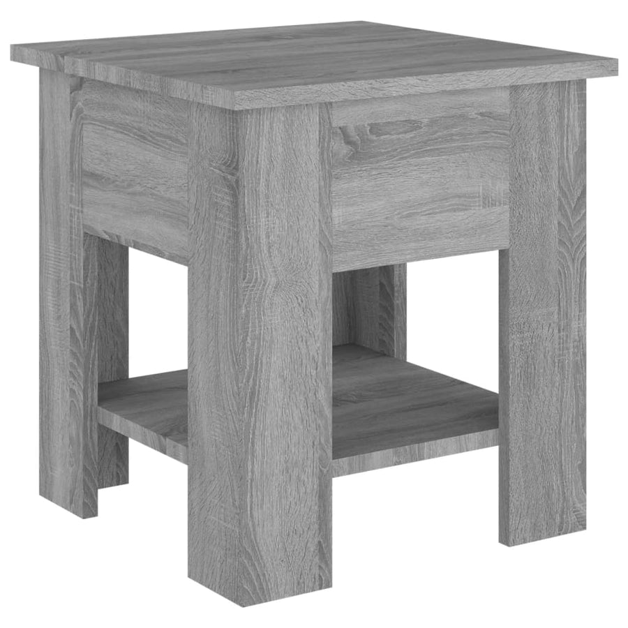 Salontafel 40X40X42 Cm Bewerkt Hout Eikenkleurig Grijs sonoma