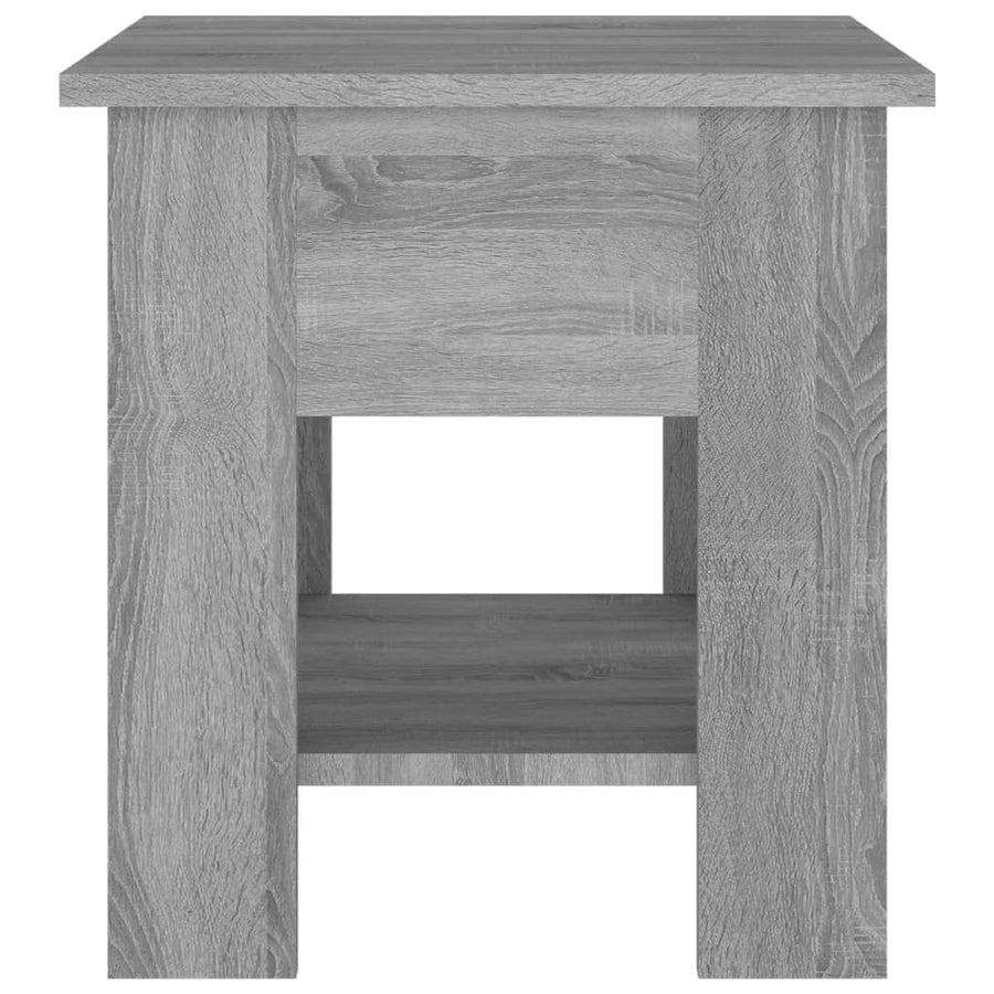 Salontafel 40X40X42 Cm Bewerkt Hout Eikenkleurig Grijs sonoma