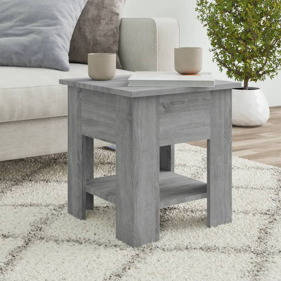 Salontafel 40X40X42 Cm Bewerkt Hout Zwart