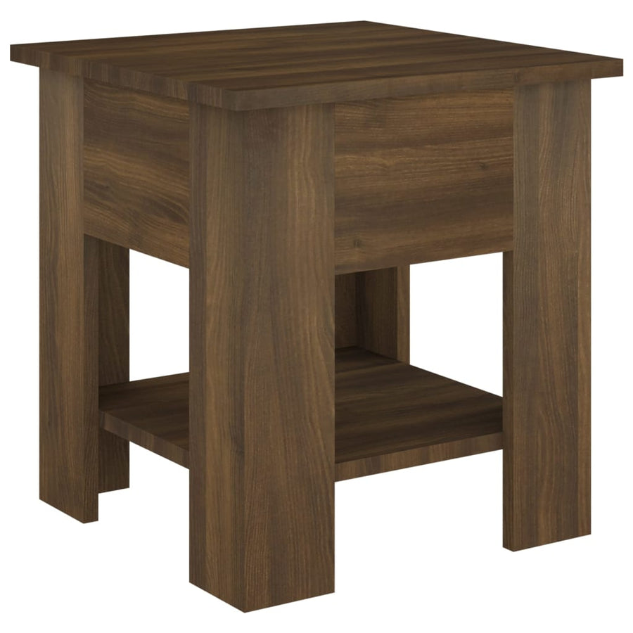 Salontafel 40X40X42 Cm Bewerkt Hout bruin eikenkleur