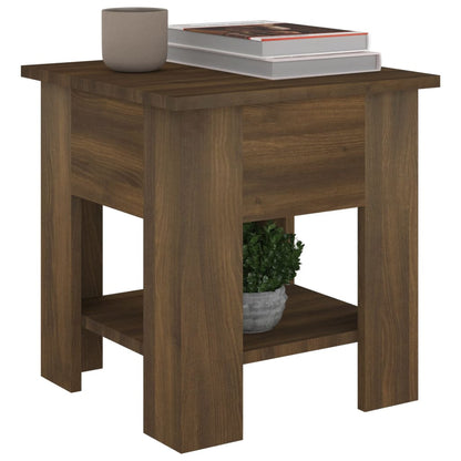 Salontafel 40X40X42 Cm Bewerkt Hout bruin eikenkleur