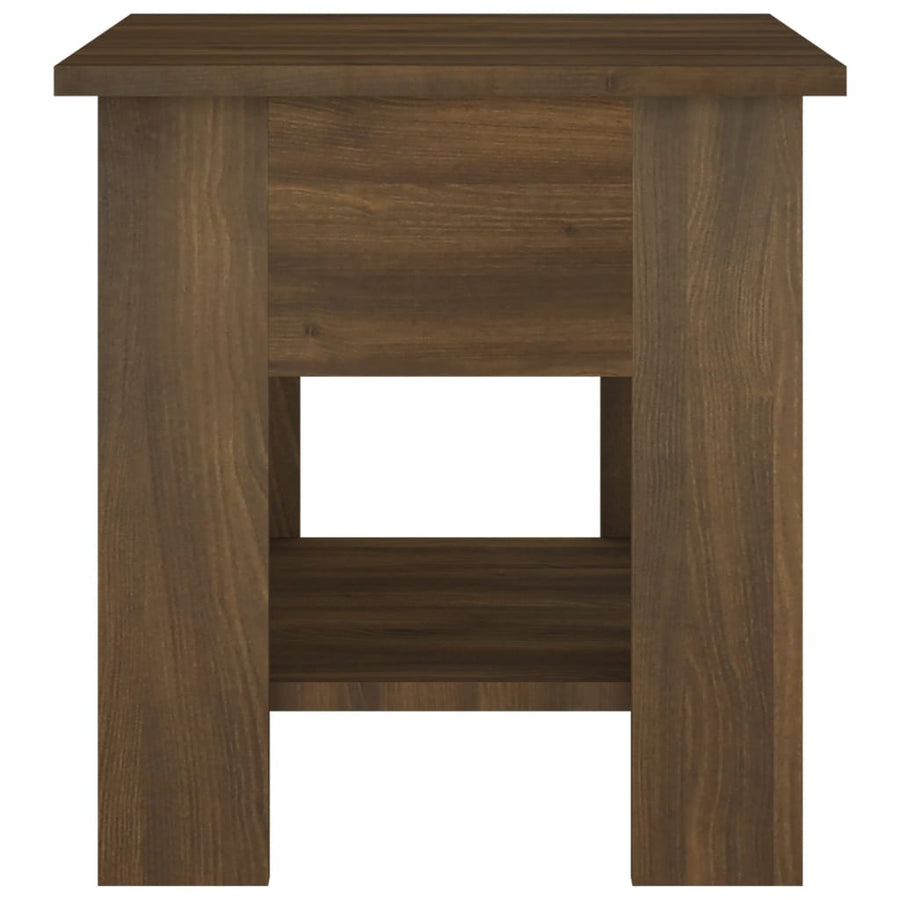 Salontafel 40X40X42 Cm Bewerkt Hout bruin eikenkleur