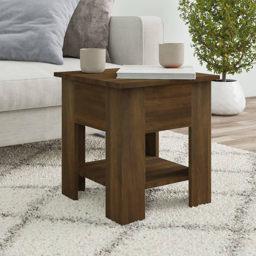 Salontafel 40X40X42 Cm Bewerkt Hout Zwart