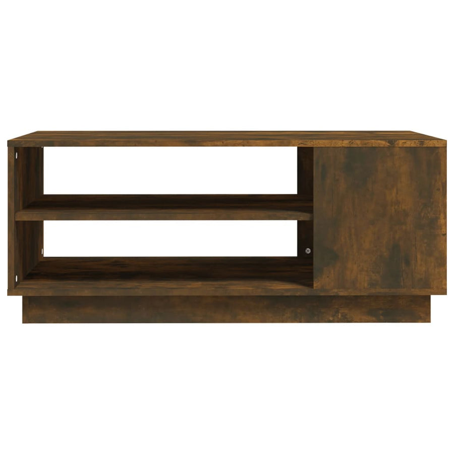 Salontafel 02X55X43 Cm Spaanplaat Kleurig Gerookt eiken