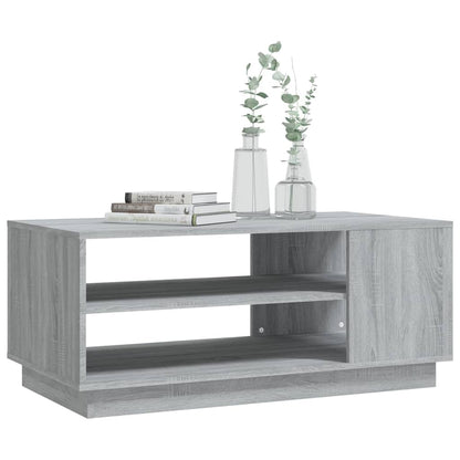 Salontafel 102x55x43 cm bewerkt hout grijs sonoma eikenkleurig