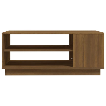 Salontafel 102x55x43 cm bewerkt hout bruin eikenkleur